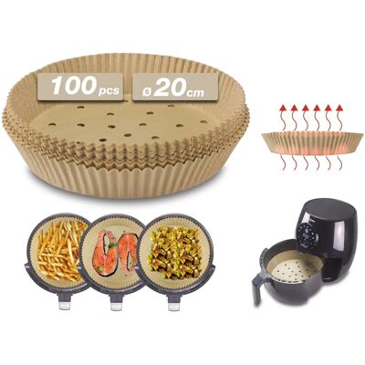 Beper C103ACC001 - 100 biologiskt nedbrytbara bakplåtspapper - 20cm Beper C103ACC001 - 100 biologiskt nedbrytbara bakplåtspapper - 20cm
