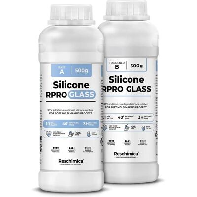 RESCHIMICA Gomme de silicone translucide 1:1 - Fabrication de moules - Publicité RESCHIMICA Gomme de silicone translucide 1:1 - Fabrication de moules - Publicité