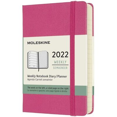 Moleskine Veckoplanerare/Anteckningsbok A6 med linjerad sida till höger 2022 - bougainvillea pink Moleskine Veckoplanerare/Anteckningsbok A6 med linjerad sida till höger 2022 - bougainvillea pink