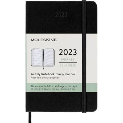 Moleskine Svart 2023 Veckoplaner Lomme 9x14cm Moleskine Svart 2023 Veckoplaner Lomme 9x14cm