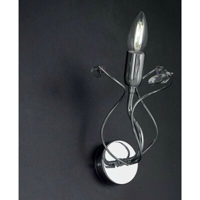 IPERBRIKO Oxia Bonetti Wandleuchte - Modern Chrom mit Kristall IPERBRIKO Oxia Bonetti Wandleuchte - Modern Chrom mit Kristall