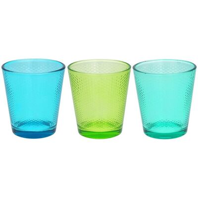 Ensemble de 3 verres colorés Golf Tognana - 340ml Ensemble de 3 verres colorés Golf Tognana - 340ml