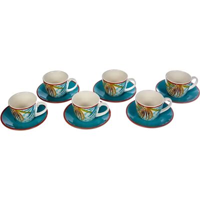 Tognana Porcellane Set 6 Tasses à Café Jungle - Ensemble de Tasses Tognana Porcellane Set 6 Tasses à Café Jungle - Ensemble de Tasses