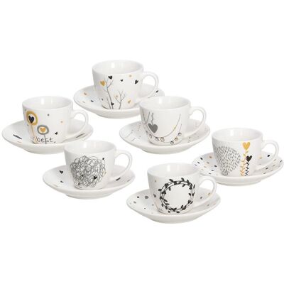 Tognana Tazza da caffè con piattino - Set da 6 Tognana Tazza da caffè con piattino - Set da 6