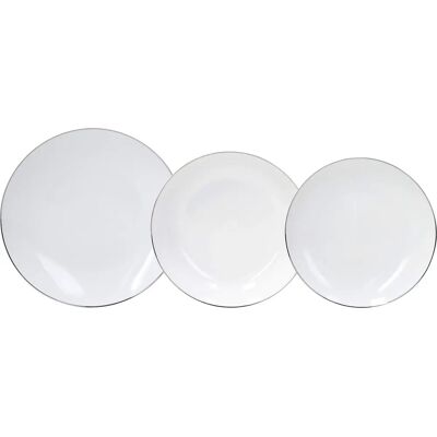 Tognana Set de Vaisselle Blanc de 18 Pièces - Service de Table Tognana Set de Vaisselle Blanc de 18 Pièces - Service de Table