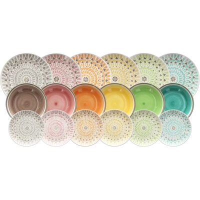 Tognana Porcellane Cape Town Servieset, 18-delig Keramiek Multicolor Tognana Porcellane Cape Town Servieset, 18-delig Keramiek Multicolor
