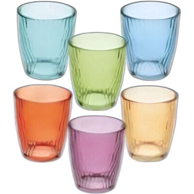 Tognana Porcellane N3585U2M255 Wasserglas - Bunt mit 6 - Bunte Farben Tognana Porcellane N3585U2M255 Wasserglas - Bunt mit 6 - Bunte Farben