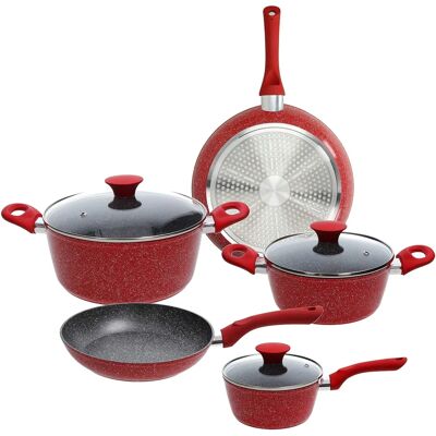 Tognana Ensemble de casseroles Red Stone - Cookware Set Tognana Ensemble de casseroles Red Stone - Cookware Set