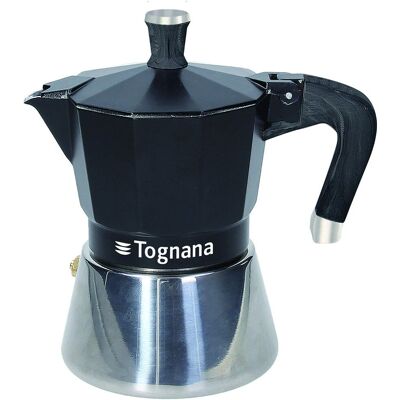 Tognana Porcellane WS43003SPHA - Svart, Silver - Mokkapanna Tognana Porcellane WS43003SPHA - Svart, Silver - Mokkapanna