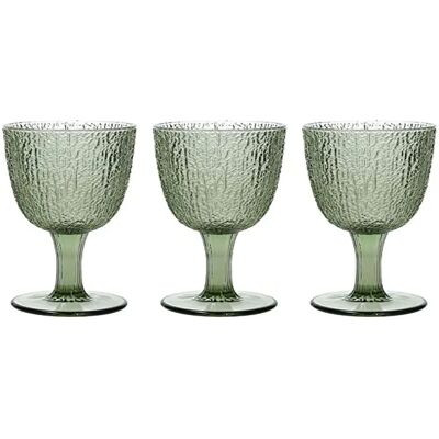 Set de copas de vino verdes Davor de Tognana - 3 uds, 250 cc Set de copas de vino verdes Davor de Tognana - 3 uds, 250 cc
