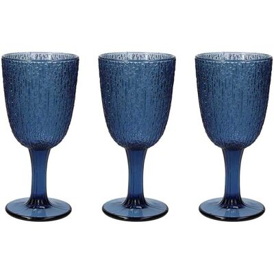 Set med 3 kristallglas vin - 250cc, Maskindisk Set med 3 kristallglas vin - 250cc, Maskindisk