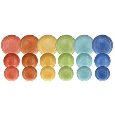 Tognana MC07018M145 Kaleido Servies voor 6 - Multicolor Tognana MC07018M145 Kaleido Servies voor 6 - Multicolor
