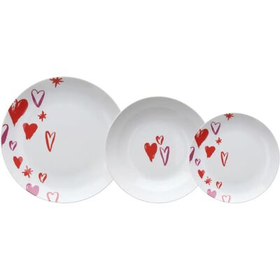 Ensemble de vaisselle en porcelaine Tognana Amore 18 pièces Ensemble de vaisselle en porcelaine Tognana Amore 18 pièces