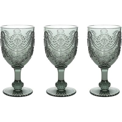 Tognana Savoia Glazen - Set van 3 - Grijs Tognana Savoia Glazen - Set van 3 - Grijs