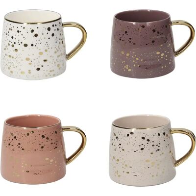 Tognana Multicolor Mug Set - 4 Coffee Cups - 340cc Porcelain Tognana Multicolor Mug Set - 4 Coffee Cups - 340cc Porcelain