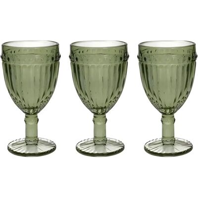 Tognana Dorico Set 3 Groene Glazen - Drinkset Tognana Dorico Set 3 Groene Glazen - Drinkset