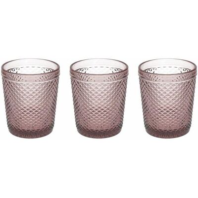 Tognana Porcellane N3585T65894 - Set van 6 Diamant glazen roze Tognana Porcellane N3585T65894 - Set van 6 Diamant glazen roze
