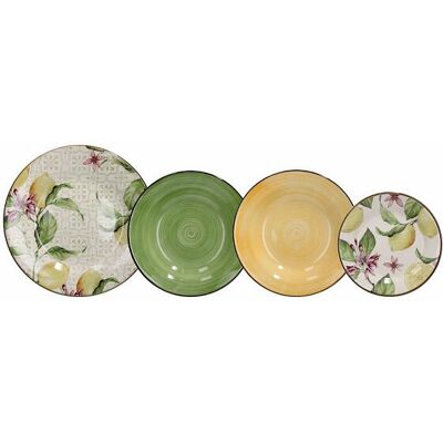 Service de vaisselle Zagara Multicolore 18 pièces compatible micro-ondes Service de vaisselle Zagara Multicolore 18 pièces compatible micro-ondes