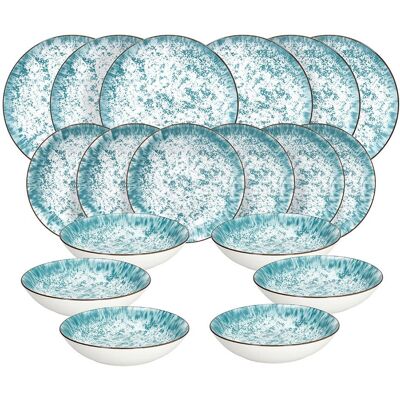 Tognana Porcellane MC070186135 servieset - 18 st - Blauw Tognana Porcellane MC070186135 servieset - 18 st - Blauw