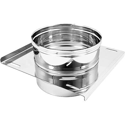 Zinco - Piastra Intermedia Inox Monoparete Ø 80 mm - Inox - Ø 80 mm - Intermediate plate Zinco - Piastra Intermedia Inox Monoparete Ø 80 mm - Inox - Ø 80 mm - Intermediate plate