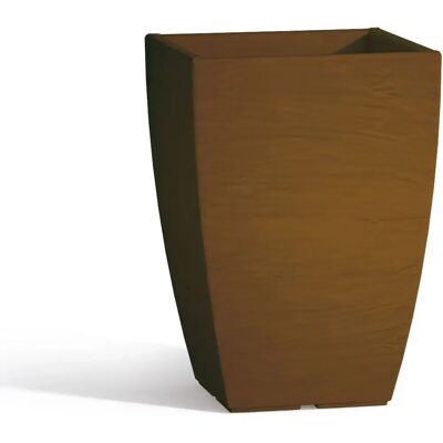 MONACIS - Quadratische Resinpflanzgefäß 27x27x38cm - Braun MONACIS - Quadratische Resinpflanzgefäß 27x27x38cm - Braun