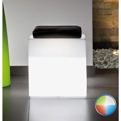 Tekcnoplast - Banqueta de resina rectangular con LED multicolor - 80x35 cm Batería solar Tekcnoplast - Banqueta de resina rectangular con LED multicolor - 80x35 cm Batería solar