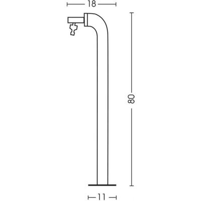 Fontana da giardino Belfer con rubinetto - Modello Periscopio 42/PSI - Acciaio Inox Fontana da giardino Belfer con rubinetto - Modello Periscopio 42/PSI - Acciaio Inox