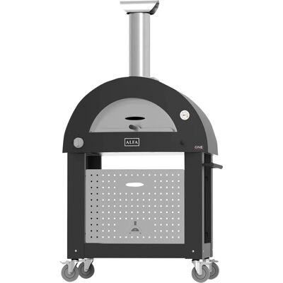 Base per forno pizza Alfa Forni Nano in rame con ruote e pannello - 25kg Base per forno pizza Alfa Forni Nano in rame con ruote e pannello - 25kg