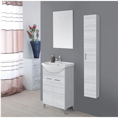 FERIDRAS Set Bagno - Modello 799083 - Grigio Sbiancato - Arredo Bagno FERIDRAS Set Bagno - Modello 799083 - Grigio Sbiancato - Arredo Bagno