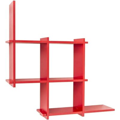IPERBRIKO - Wandregal 6 Ablagen Rot 21x70cm IPERBRIKO - Wandregal 6 Ablagen Rot 21x70cm