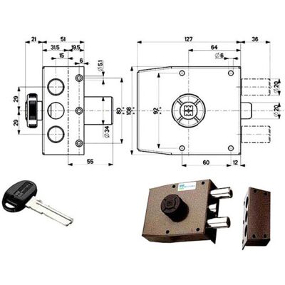 MOTTURA Lucchetto - Sx Pompa Sicurezza Semplice per Porte in Legno MOTTURA Lucchetto - Sx Pompa Sicurezza Semplice per Porte in Legno