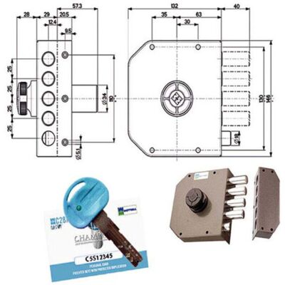 MOTTURA Lucchetto porta - Sicurezza semplice Sx Pompa MOTTURA Lucchetto porta - Sicurezza semplice Sx Pompa