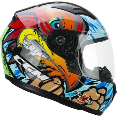 Casco moto piccolo Azzurro Rosso Verde - Casco da moto Casco moto piccolo Azzurro Rosso Verde - Casco da moto