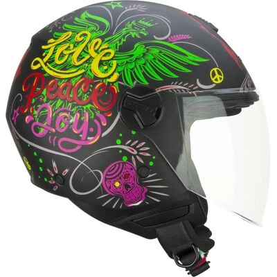 Casque moto CGM 167S Flo Joy - Visière interchangeable, Léger, Ventilation Casque moto CGM 167S Flo Joy - Visière interchangeable, Léger, Ventilation