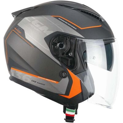 CGM - 136S DNA Apache - Grafite Arancione Opaco - XL - Casco CGM - 136S DNA Apache - Grafite Arancione Opaco - XL - Casco