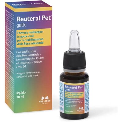 N.B.F. LANES Srl Reuteral Pet Gatto Gocce 10ml - Suplement diety dla kotów N.B.F. LANES Srl Reuteral Pet Gatto Gocce 10ml - Suplement diety dla kotów