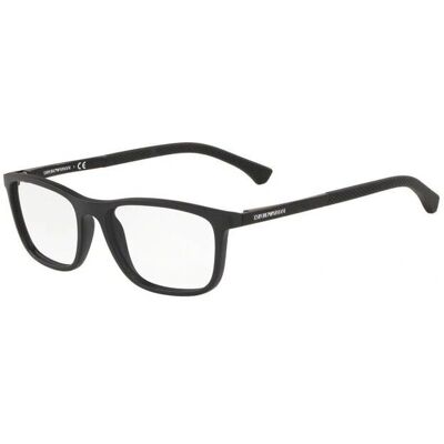 Emporio Armani EA3069 5001 Schwarzes rechteckiges Brillenfassung - Brille Emporio Armani EA3069 5001 Schwarzes rechteckiges Brillenfassung - Brille