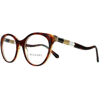 Bvlgari BV4192B 5488 Havana Amber Yellow Clear Glasses Frames - Women Bvlgari BV4192B 5488 Havana Amber Yellow Clear Glasses Frames - Women