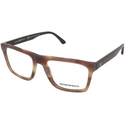 Emporio Armani EA3185 Rechteckige Brille - Braun & Unisex Emporio Armani EA3185 Rechteckige Brille - Braun & Unisex