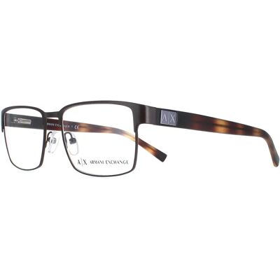 Armani Exchange - Model AX1019 6001 - Rectangle, Matte Brown, Lightweight Metal - Glasses Armani Exchange - Model AX1019 6001 - Rectangle, Matte Brown, Lightweight Metal - Glasses