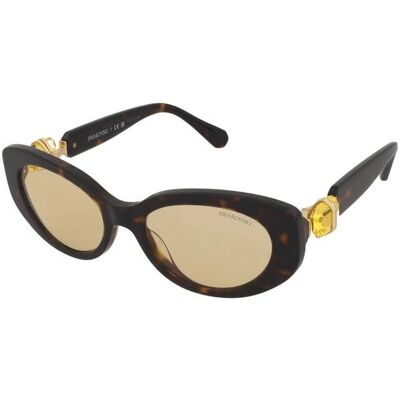 Ochelari de soare vintage rotunzi maro Swarovski SK6002 1002/8 Ochelari de soare vintage rotunzi maro Swarovski SK6002 1002/8