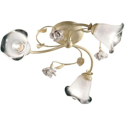 FERROLUCE Siena Lampada da Soffitto in Ceramica e Metallo Fatta a Mano FERROLUCE Siena Lampada da Soffitto in Ceramica e Metallo Fatta a Mano