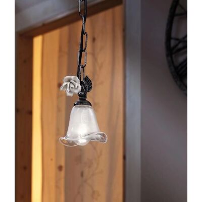 FERROLUCE Siena Lampadario Classico - Decorazione in Ceramica e Metallo FERROLUCE Siena Lampadario Classico - Decorazione in Ceramica e Metallo