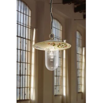 FERROLUCE Genova Lampada a sospensione in ceramica fatta a mano - Decorazione interna raffinata FERROLUCE Genova Lampada a sospensione in ceramica fatta a mano - Decorazione interna raffinata