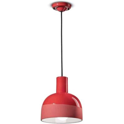 Suspension en céramique rouge corail Ferroluce C2400 - Style Déco - Publicité Suspension en céramique rouge corail Ferroluce C2400 - Style Déco - Publicité
