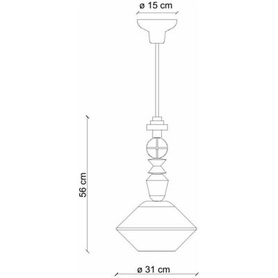 FERROLUCE Suspension en céramique faite main - 1 lumière, jaune, 56cm - Style Décoratif - Publicité FERROLUCE Suspension en céramique faite main - 1 lumière, jaune, 56cm - Style Décoratif - Publicité