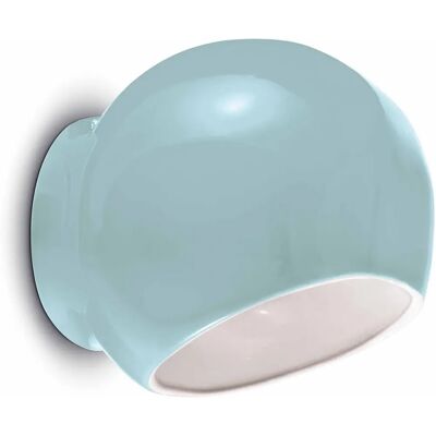 Ferroluce Ayrton Niebieska ceramiczna lampa ścienna - Styl Decò Ferroluce Ayrton Niebieska ceramiczna lampa ścienna - Styl Decò