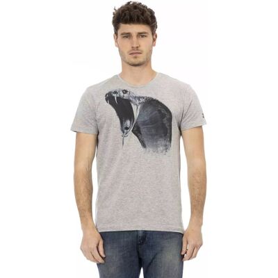 Trussardi Action heren grijze katoenen T-shirt - XXL - T-Shirt Trussardi Action heren grijze katoenen T-shirt - XXL - T-Shirt