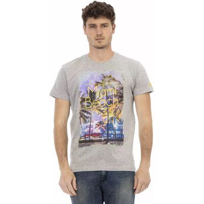 Trussardi Action Grau Baumwoll-T-Shirt - T-Shirt Trussardi Action Grau Baumwoll-T-Shirt - T-Shirt