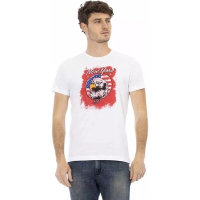 Trussardi Action XL Witte Katoenen T-Shirt - T-Shirt Trussardi Action XL Witte Katoenen T-Shirt - T-Shirt